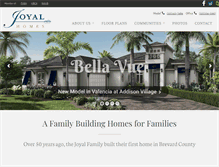 Tablet Screenshot of joyal-homes.com